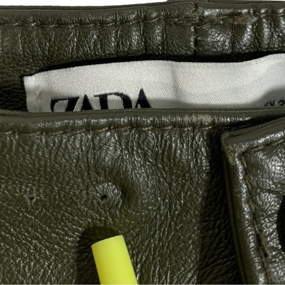 Zara Faux Leather High Waist Straight Leg Pants Size 2 - Picture 8 of 8